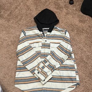 Hooded button up